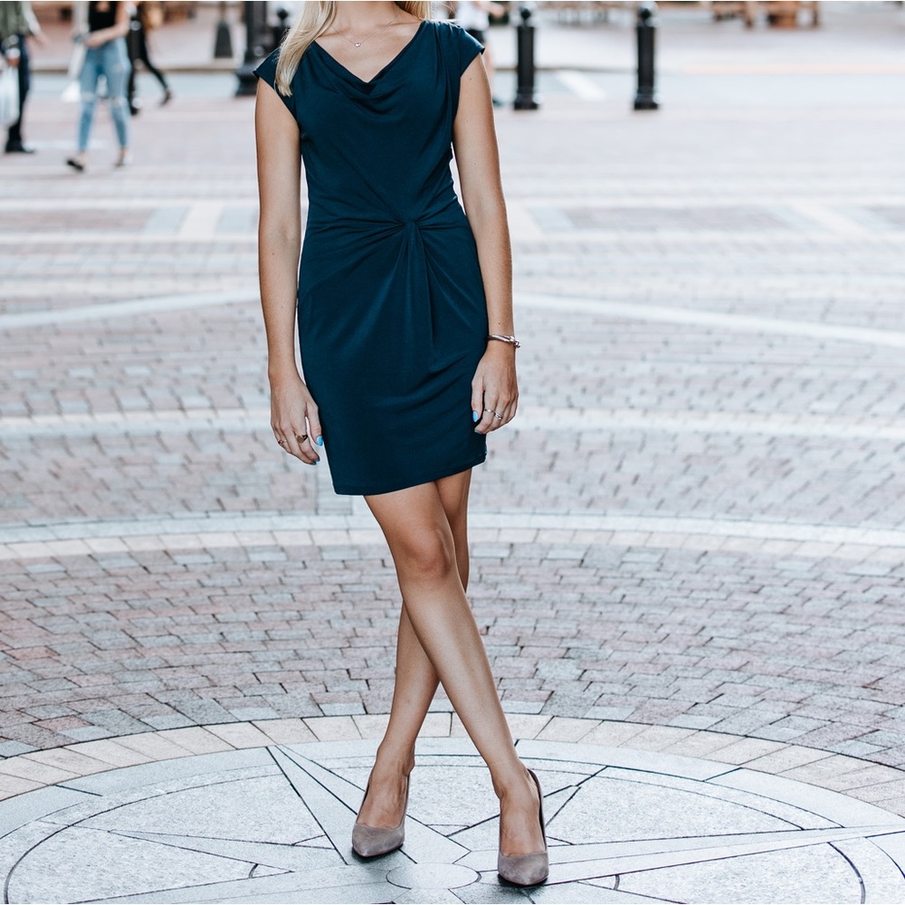 Michael Kors Navy Blue Stretch Dress
